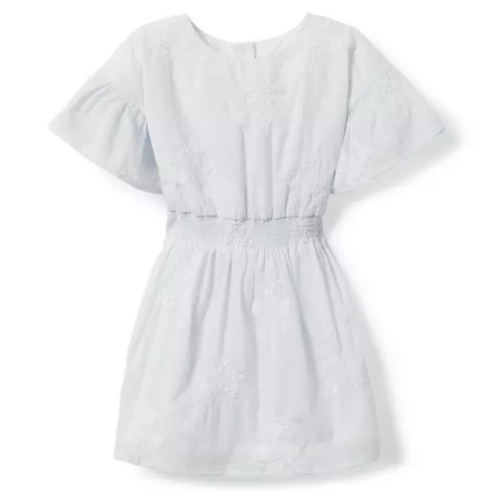 Janie and Jack FLORAL EMBROIDERED RUFFLE DRESS Sz 7